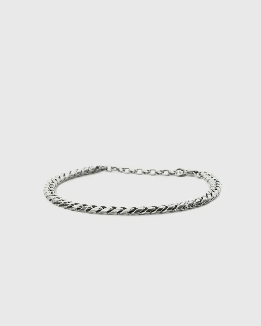 Serge DeNimes 925 Sterling Sliver Scale Concave Curb Chain Bracelet